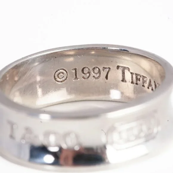 Authentic Tiffany & Co .925 Sterling Silver 1837 Band Ring Size 8 - Picture 4 of 6
